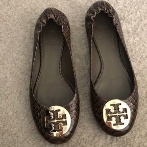 Tory Burch Brown Ballet Flats